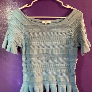 Lucy Paris size large blue top (best fits Med or S)